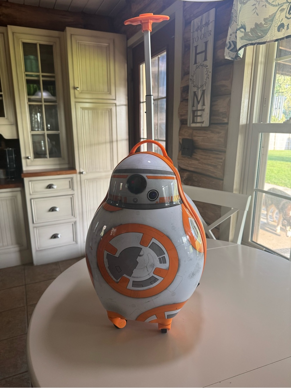 Star Wars BB-8 Rolling Luggage - White & Orange